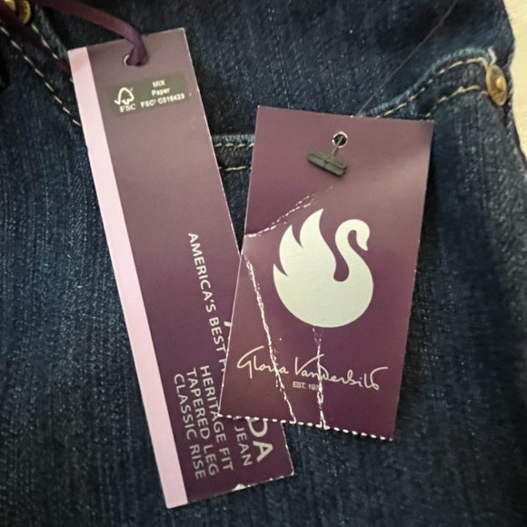 GLORIA VANDERBILT AMANDA ALL AROUND SLIMMING EFFECT JEAN NWT SIZE 14 - Picture 6 of 10